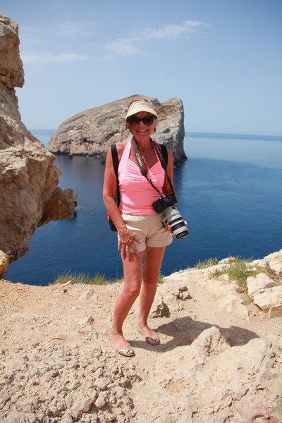 m_Mum at Capo Caccia with Isla Forada behind