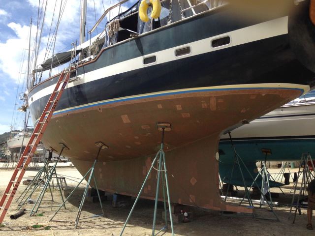 Patched and sanded-squashed