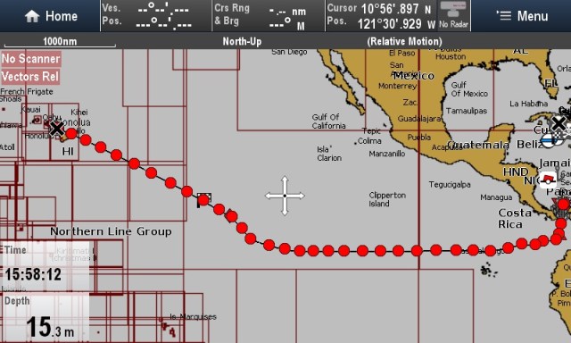 Joys Track Panama to Hawaii